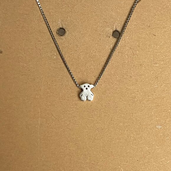 Signed TOUS Iconic Bear Sterling Silver 925 Sweet Dolls Bear Pendant Necklace - Picture 14 of 16